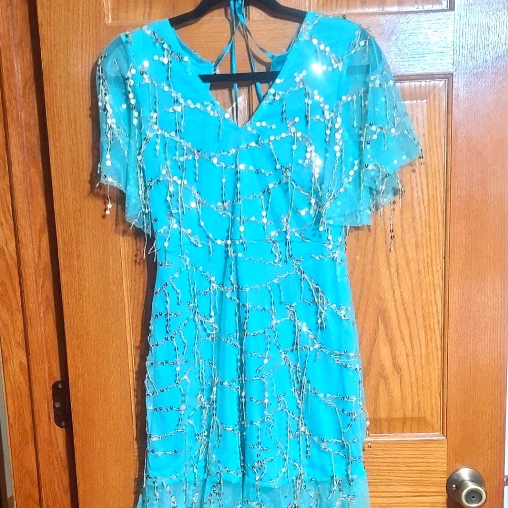 Southern fried chics turquoise dress